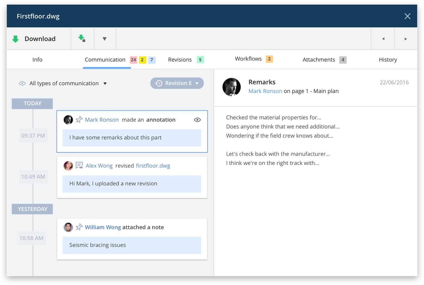 24/7 communications tab