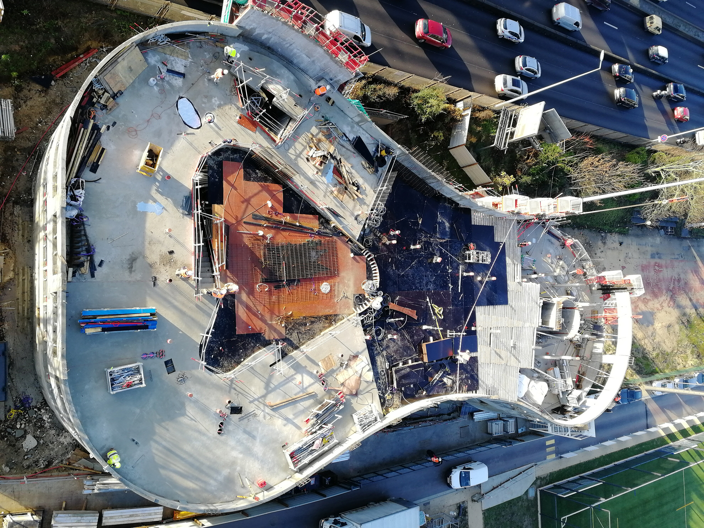 Le chantier du pavillon Pavillon Habib Bourguiba (Maison de la Tunisie)