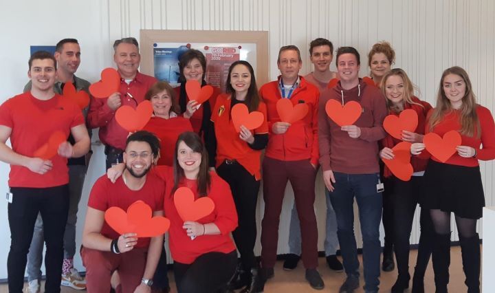 Wear red day chez Boston