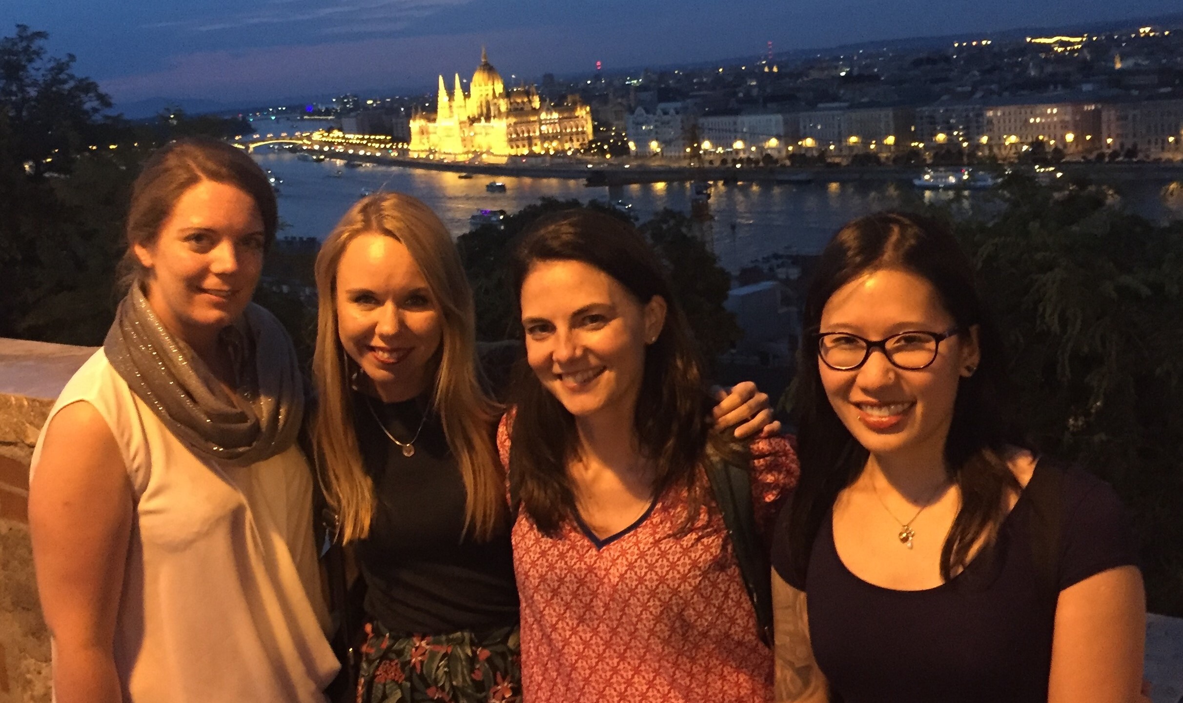 Dr Simoes with colleagues in Budapest, Hungary, for a Zebrafish meeting