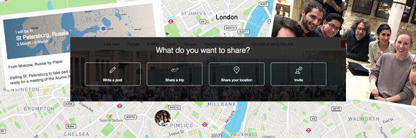 Share trips and check in