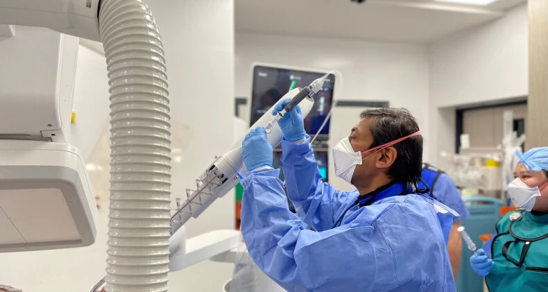 Professor Pallav Shah using the Ion Robot