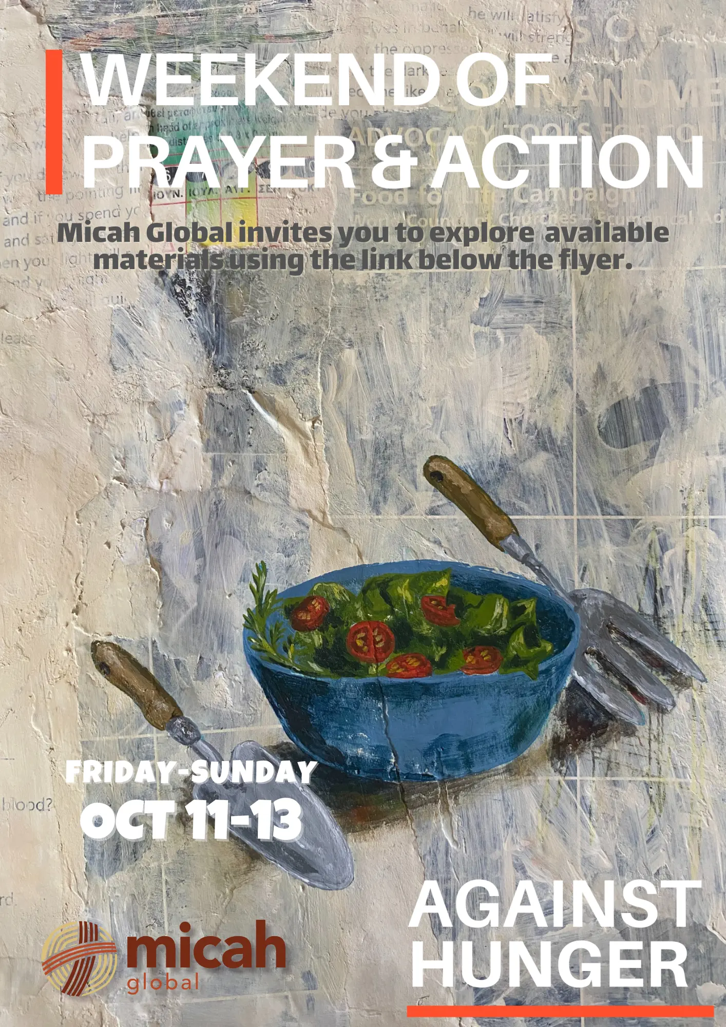 Weekend of prayer & action against hunger 11-13 October, 2024