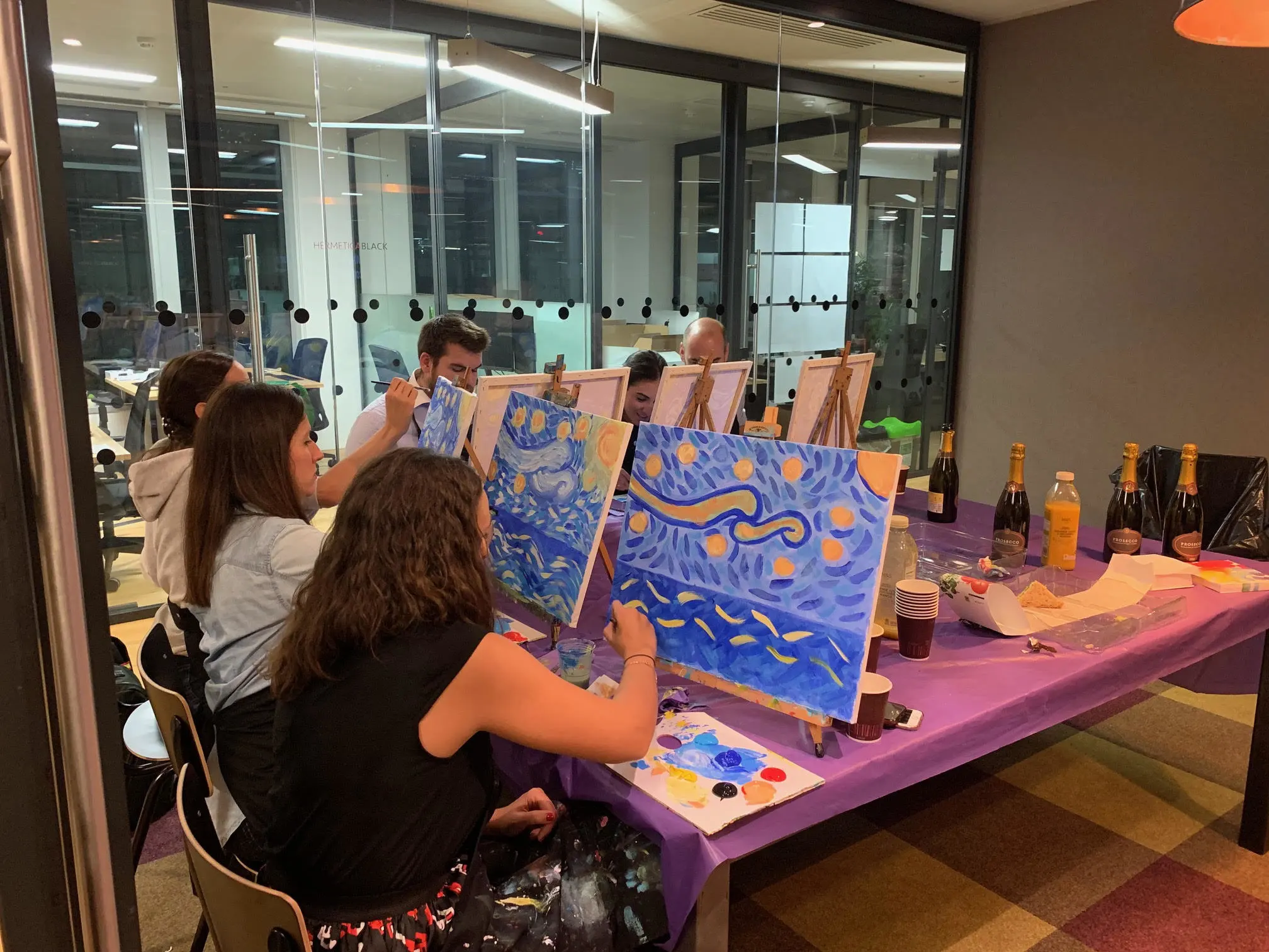 Clase de pintura y networking - Cunef Alumni