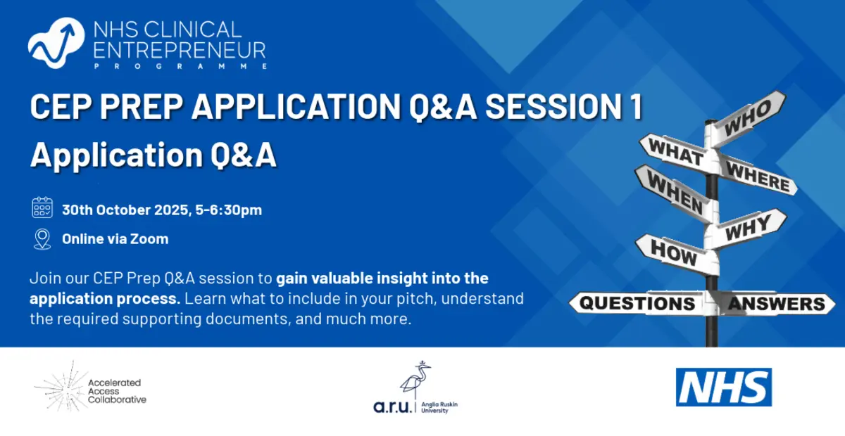 CEP Prep Application Session – Application Q&A Session 1 webinar | NHS ...