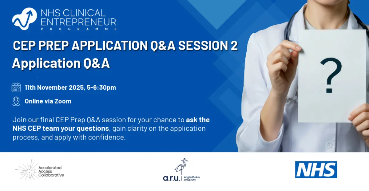 CEP Prep Application Session – Application Q&A Session 2 webinar | NHS ...