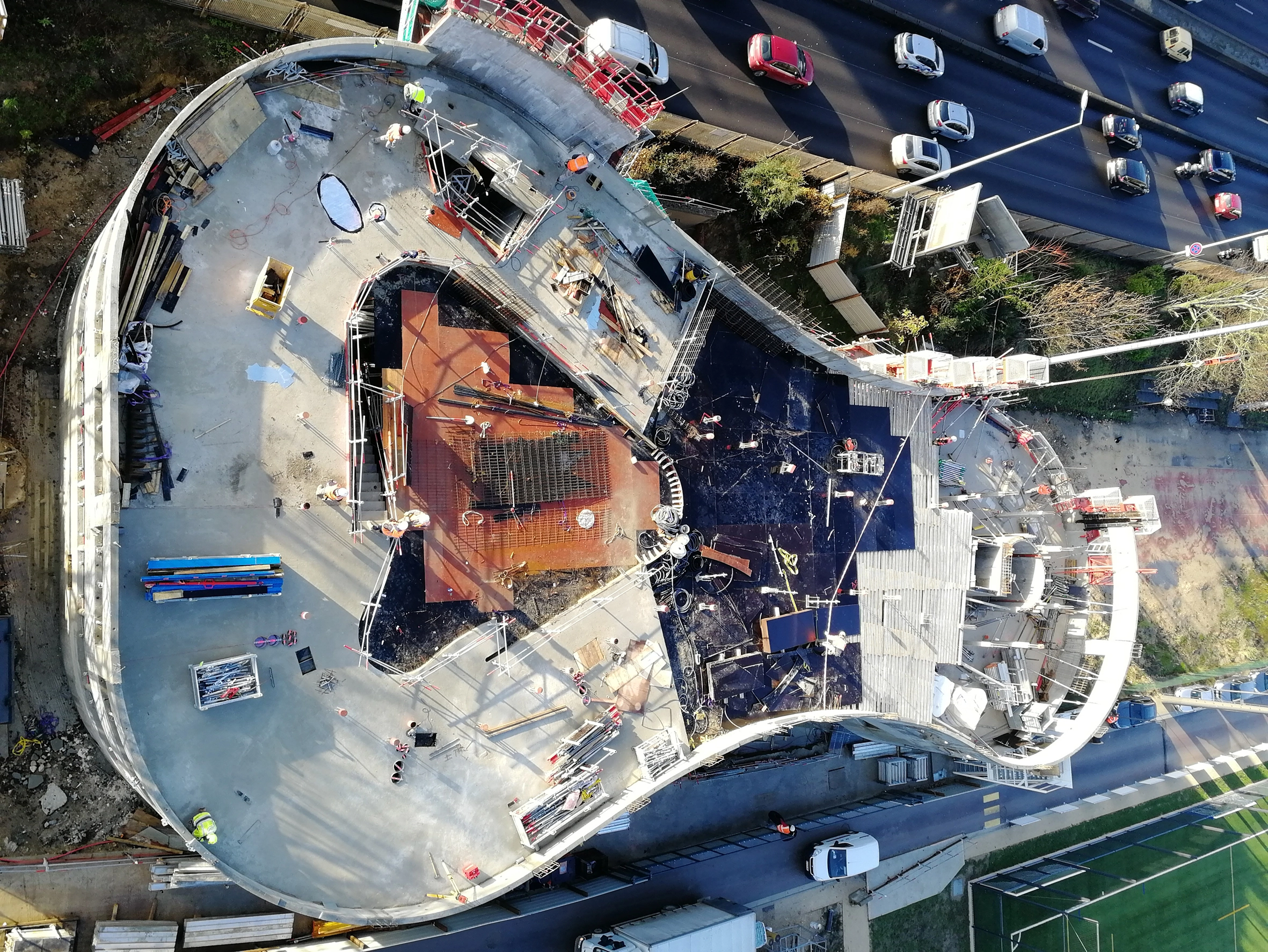 Le chantier du pavillon Pavillon Habib Bourguiba (Maison de la Tunisie)