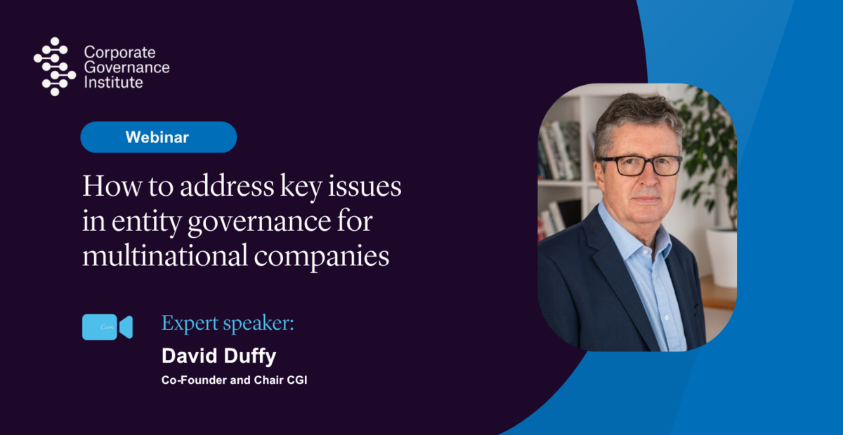 How to Address Key Issues in Entity Governance for Multinational ...