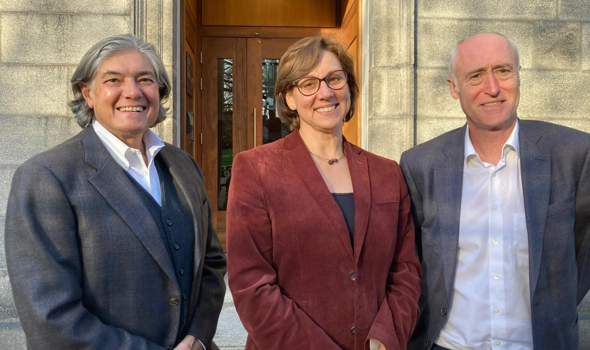 Christopher G. Oechsli, Chair of the Atlantic Institute Governing Board, with Iracema Leroi and Brian Lawlor.