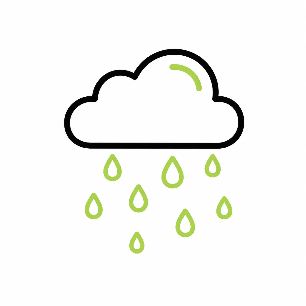 Erratic rainfall icon