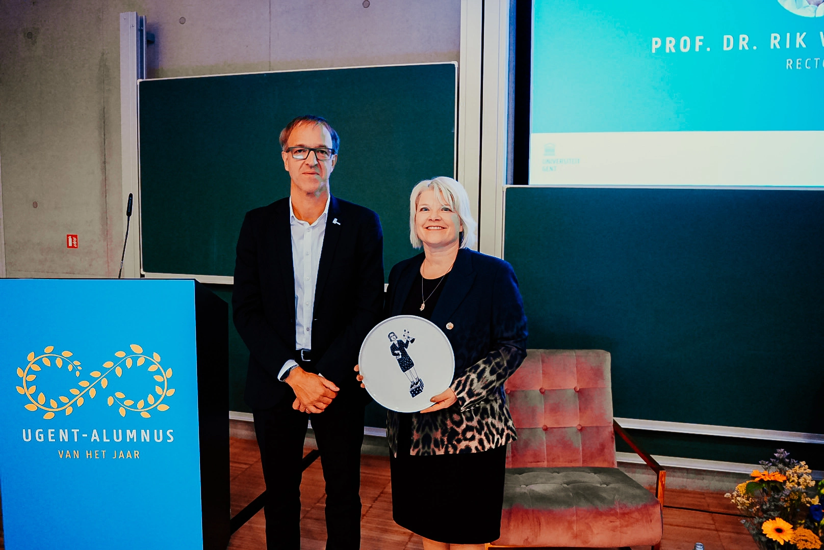 Rik Van de Walle en Marianne De Backer, UGent-alumnus van het Jaar 2024