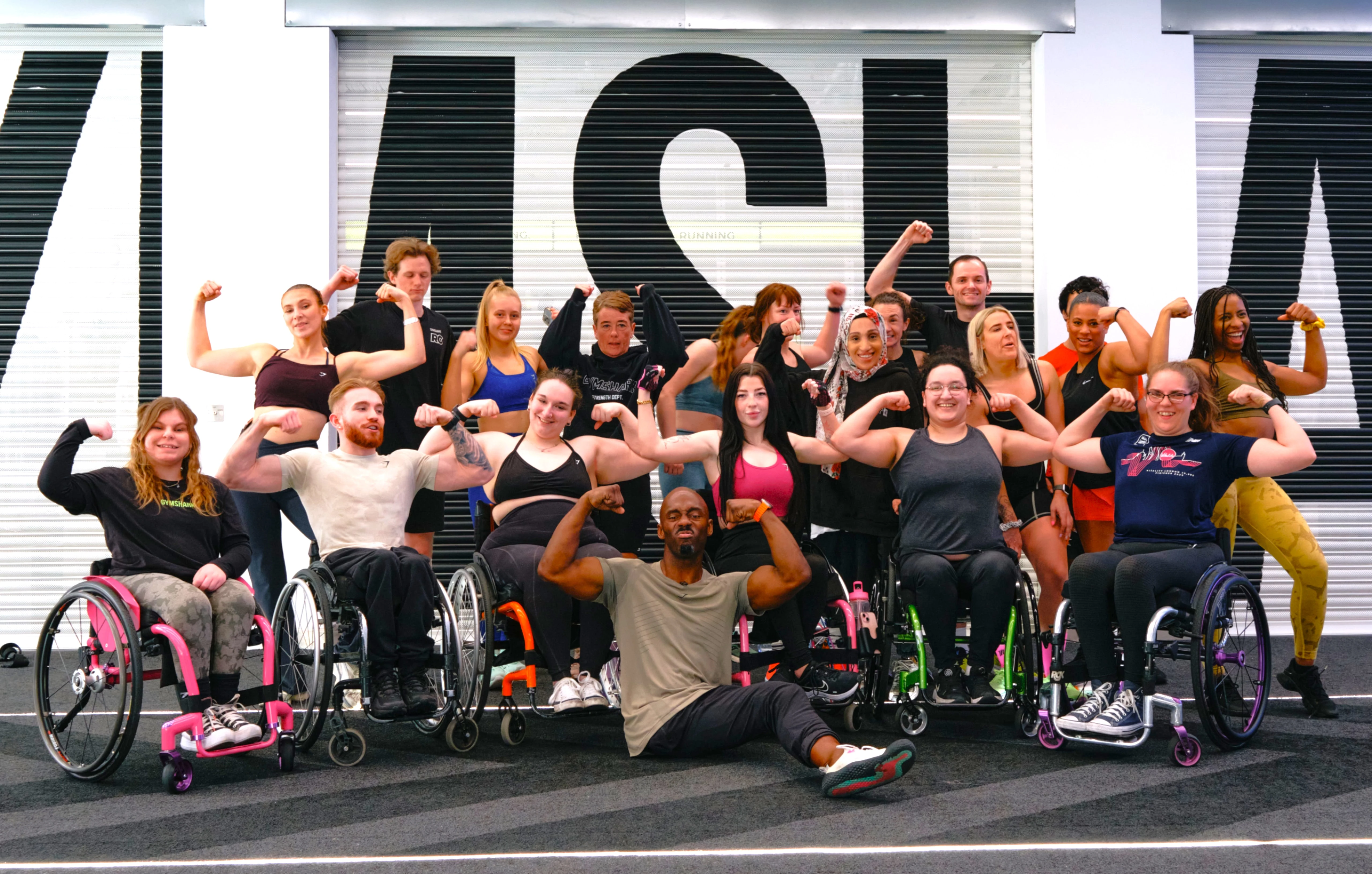 group of people at a adaptive fitness class