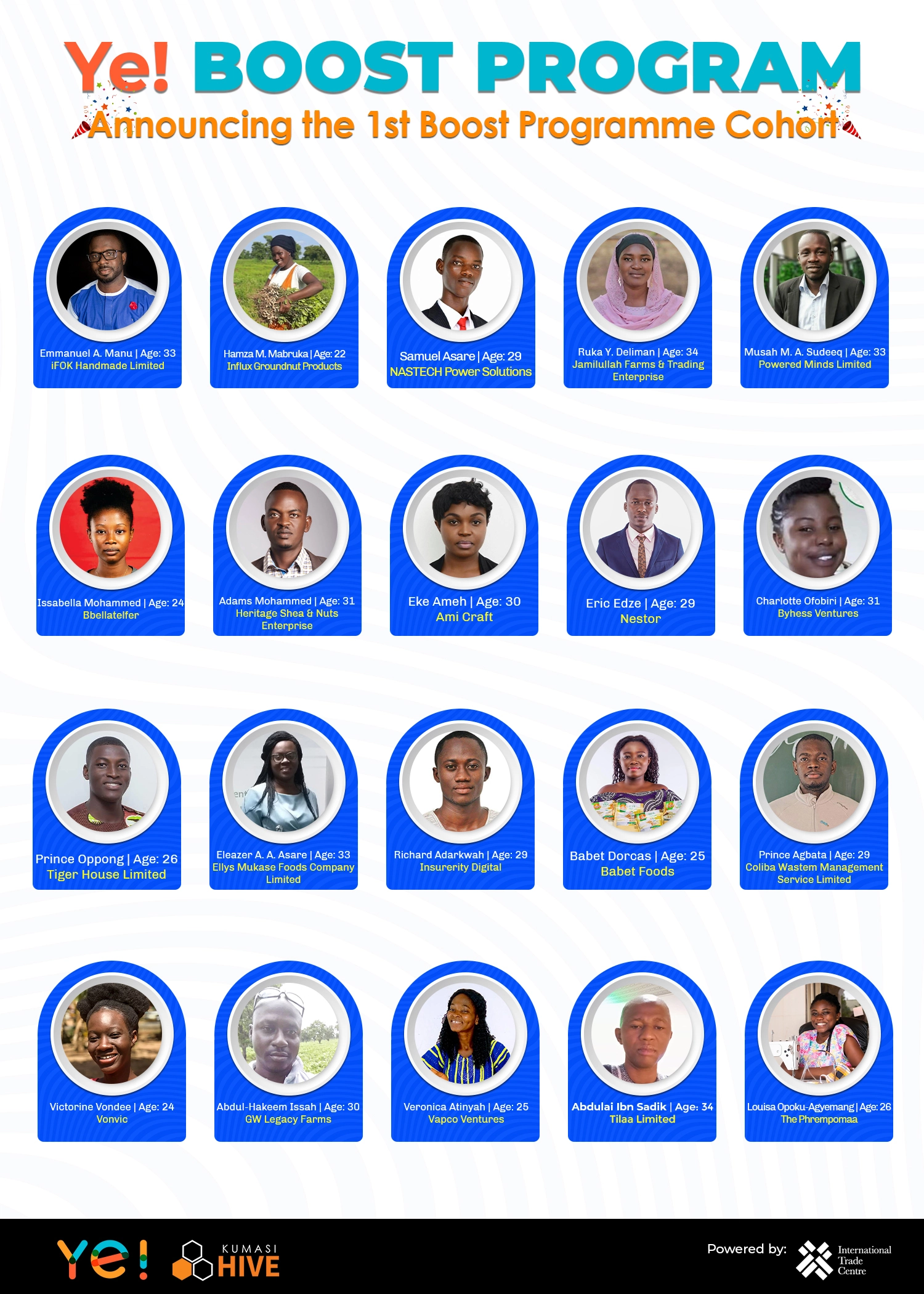 Ye! Ghana 2021 Boost Programme first cohort