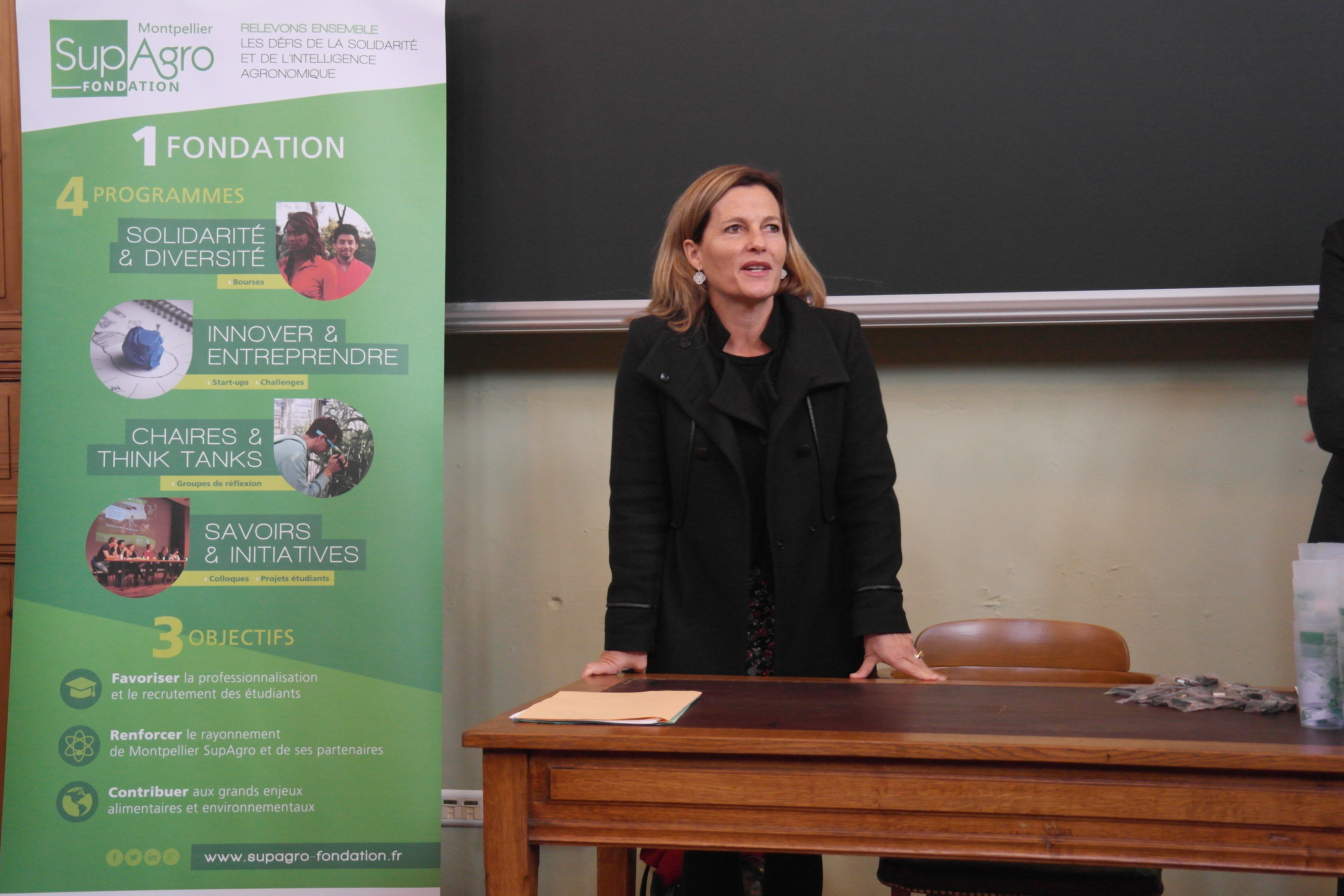 Anne-Lucie WACK, Directrice générale de Montpellier SupAgro rappelant l'engagement de l'établissement dans son ouverture sociale et internationale