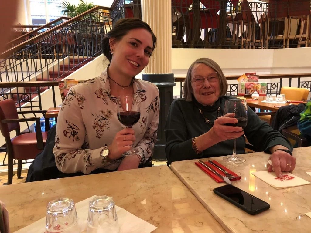 Photo: From right to left:  Mary K. Gaillard and Vanessa Wyrwoll