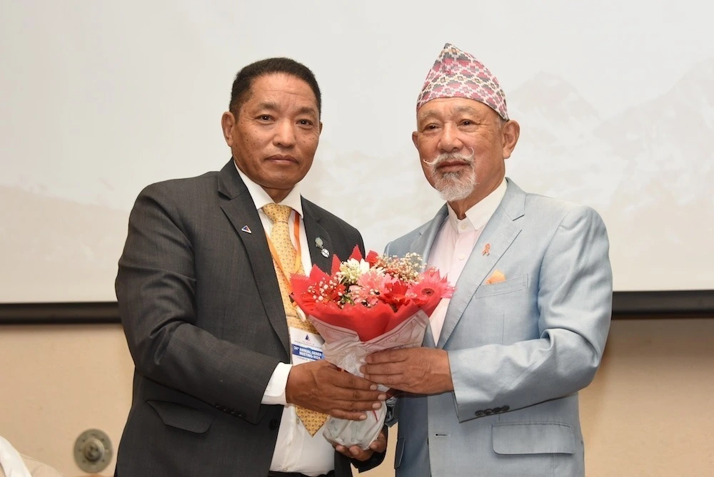With NMA President Nima Nuru Sherpa.