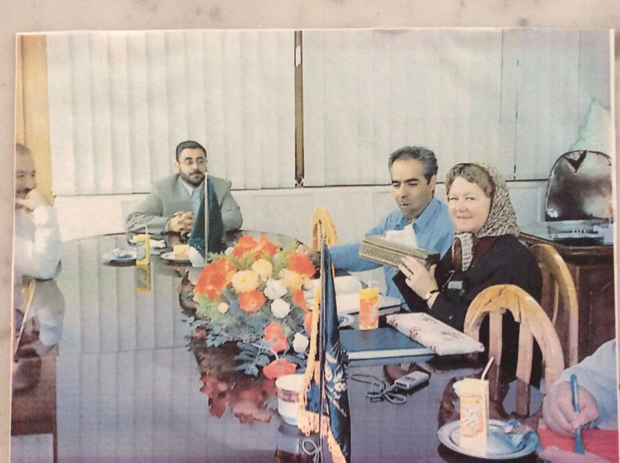 Kate Dolan attending a meeting at an Iranian prison